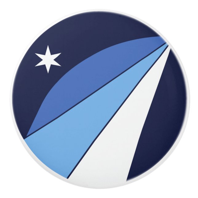 Poignée en céramique avec le drapeau de Columbia,  (Devant)