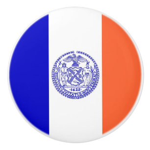 Poignée en céramique avec le drapeau de New York C