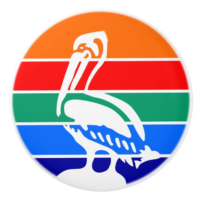 Poignée en céramique avec le drapeau de Saint-Péte (Devant)