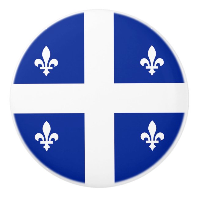 Poignée en céramique avec le drapeau du Québec, Ca (Devant)