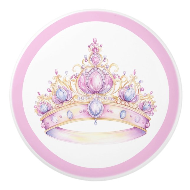 Poignée en céramique Princesse Tiara Fille (Devant)