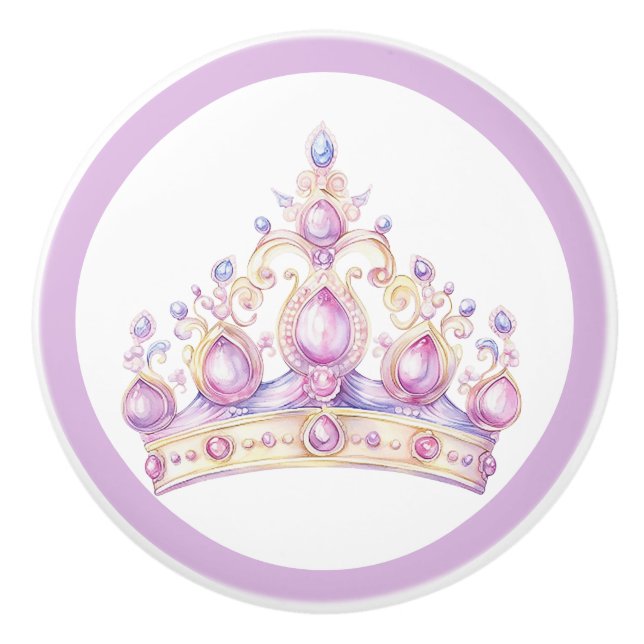 Poignée en céramique Princesse Tiara Fille (Devant)
