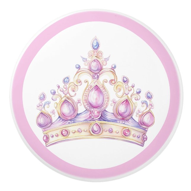 Poignée en céramique Princesse Tiara Fille (Devant)