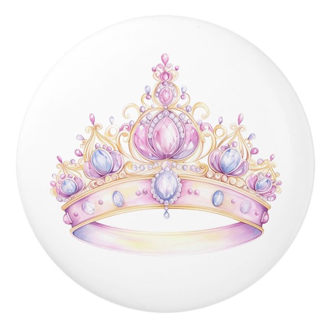 Poignée en céramique Princesse Tiara Fille (Devant)