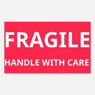 Poignée fragile avec Sticker de soin