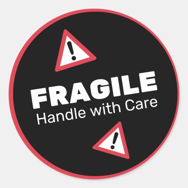 Poignée fragile Avec Sticker Soin (Devant)