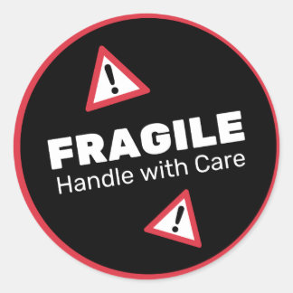 Poignée fragile Avec Sticker Soin