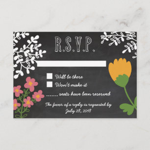 Poignée Mason Jar & Fleurs sur tableau RSVP