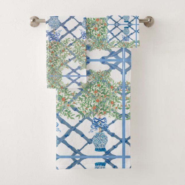 Poignée peinte à la main Orange Tree Topiary Ginge (En situation)