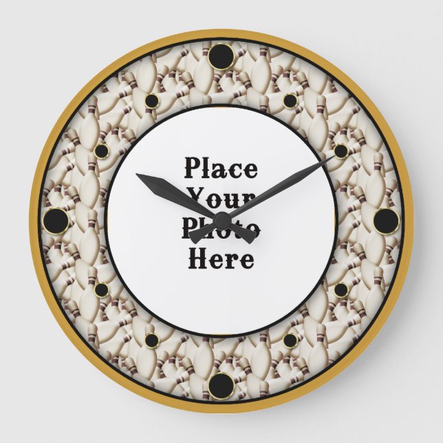 Poignées de Bowling Cadres Votre horloge murale ph (Recto)