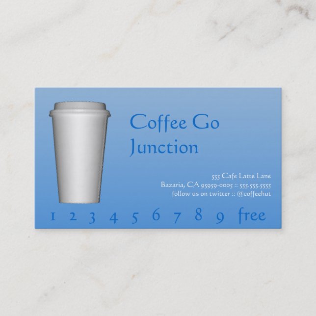 Poinçon de boissons de café/carte de fidélité (Devant)