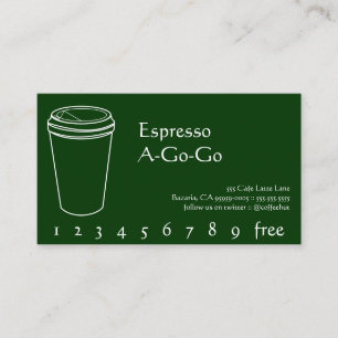 Poinçon de boissons de café/carte de fidélité