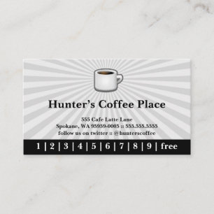 Poinçon de boissons de café/carte de fidélité