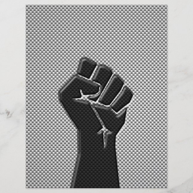 Poing de solidarité en fibre de carbone (Devant)