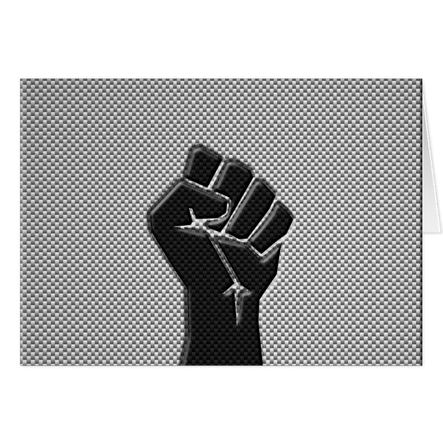 Poing de solidarité en fibre de carbone (Devant horizontal)