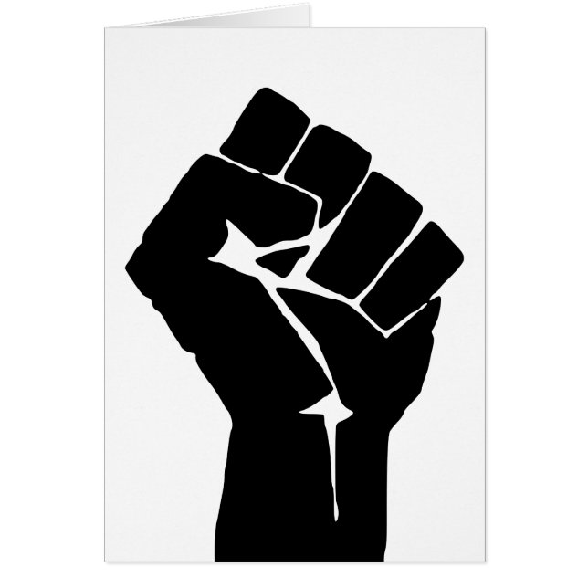 Poing Noir Levé - Résistance Protestation (Devant)
