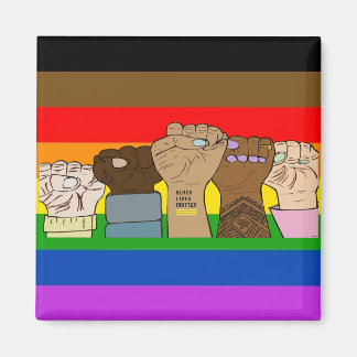 Poings d'alimentation de la fierté / Aimant BLM