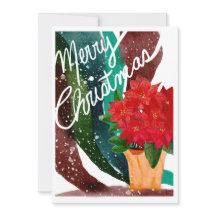 Poinsettia Carte de vacances vide