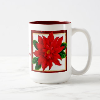 Poinsettia Christmas Mug