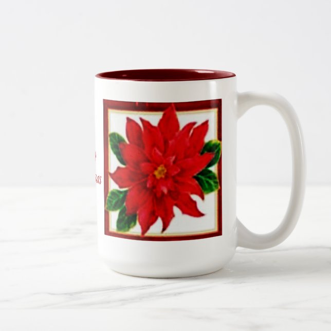 Poinsettia Christmas Mug (Droit)