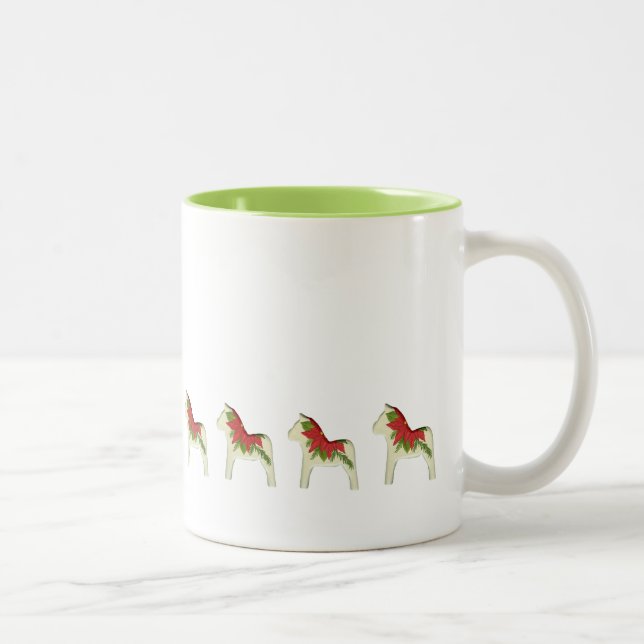 Poinsettia Dala Horse Cidre Chaud Mug (Droit)