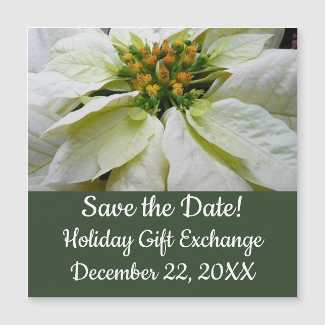 Poinsettia Elegant Christmas Holiday Floral (Devant)