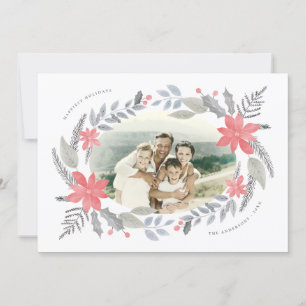 Poinsettia Floral dessiné à la main Grain de vacan