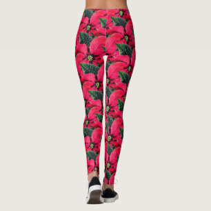 Poinsettia Fun Artsy Leggings Abstraits