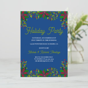 Poinsettia Garland Fête Invitation