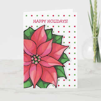 Poinsettia Joy dot Carte de Vacances