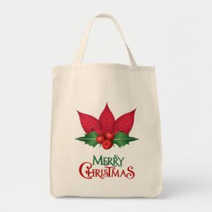 Poinsettia Joyeux Noël Sac Réutilisable pour Épice