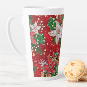 Poinsettia Latte Mug de Noël Classique !