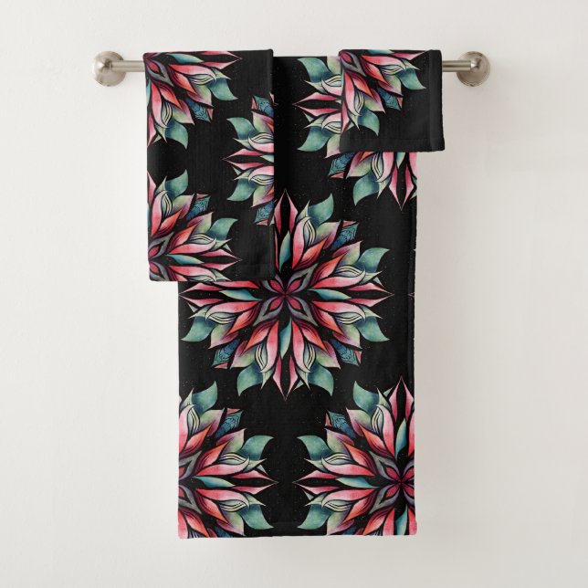 Poinsettia Noël Floral Élégant Motif (En situation)