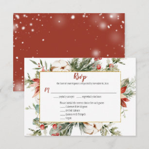 Poinsettia rouge Persistant Noël Or RSVP