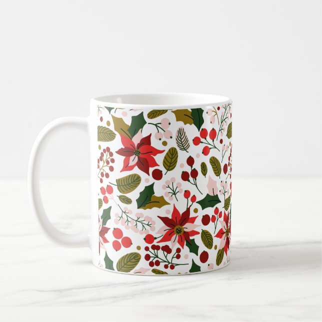 Poinsettia tasse de vacances d'hiver (Gauche)