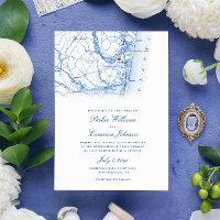 Point Agréable New Jersey Carte Élégant Mariage de