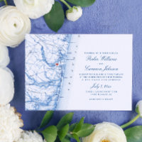 Point Agréable New Jersey Carte Élégant Mariage de