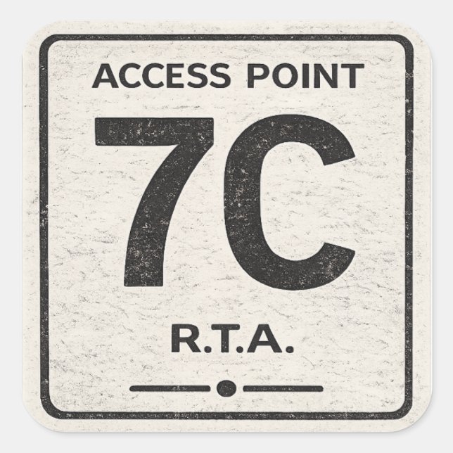 Point d'accès R.T.A. 7C Autocollant d'infrastructu (Devant)