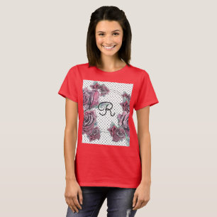 Point d'aquarelle de la rose rouge Womans T-shirt 