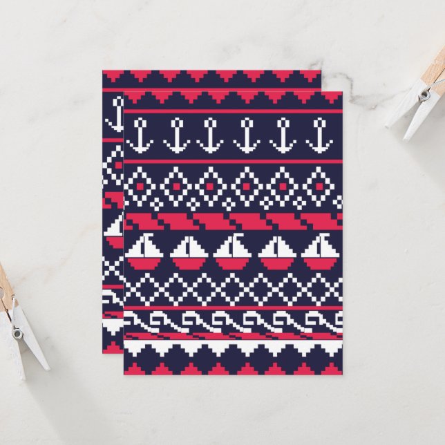 Point de croix nautique (Devant/Arrière en situation)