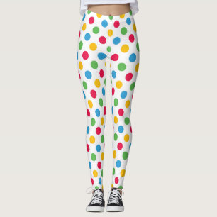 Point de polka multi de couleur Legging