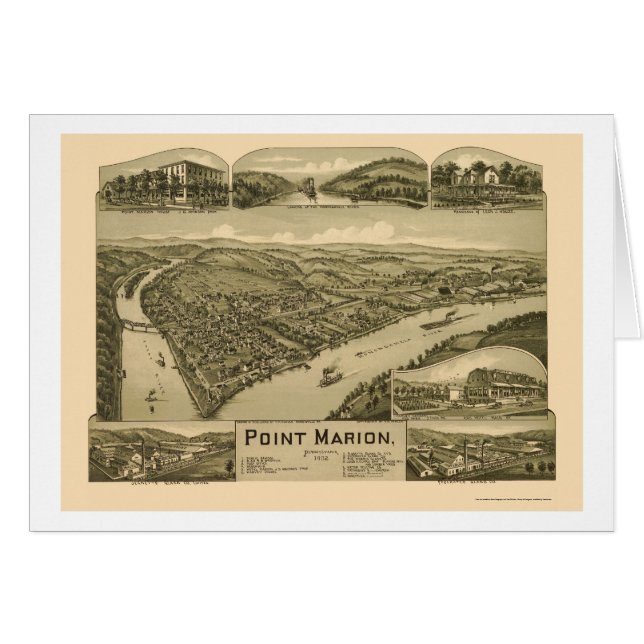 Point Marion, carte panoramique de PA - 1902 (Devant horizontal)