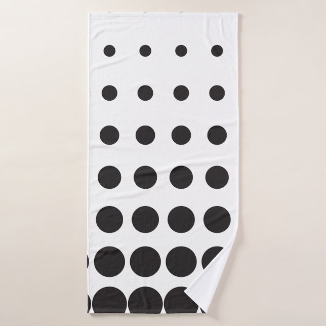 Point motif demi-ton moderne rétro (Serviette de bain)