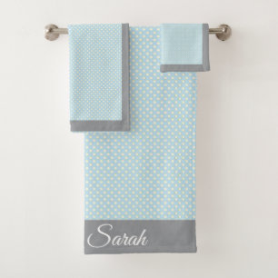 Point Polka bleu bébé