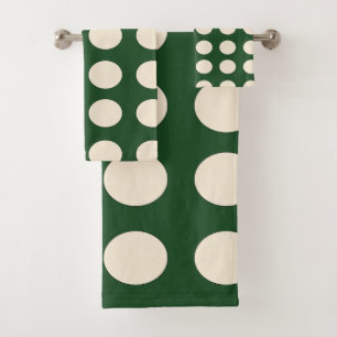 Point Polka couleur ivoire vert