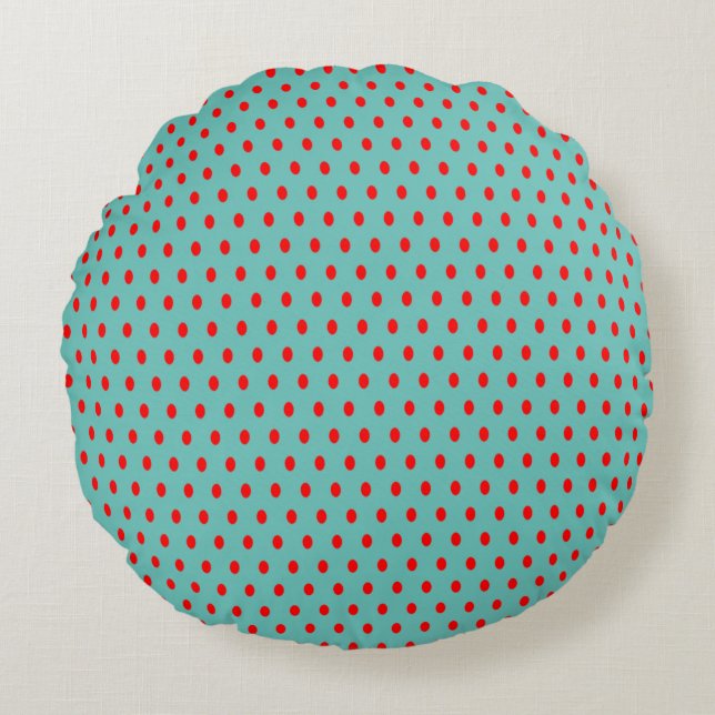 Point Polka - Coussin rond (Devant)