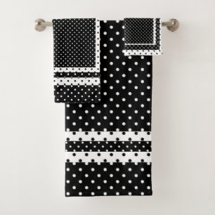 Point Polka noir blanc