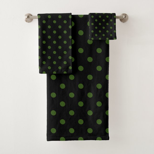 Point Polka vert noir (En situation)