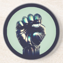 POINTE 2a Dessous de verre circulaire en pierre