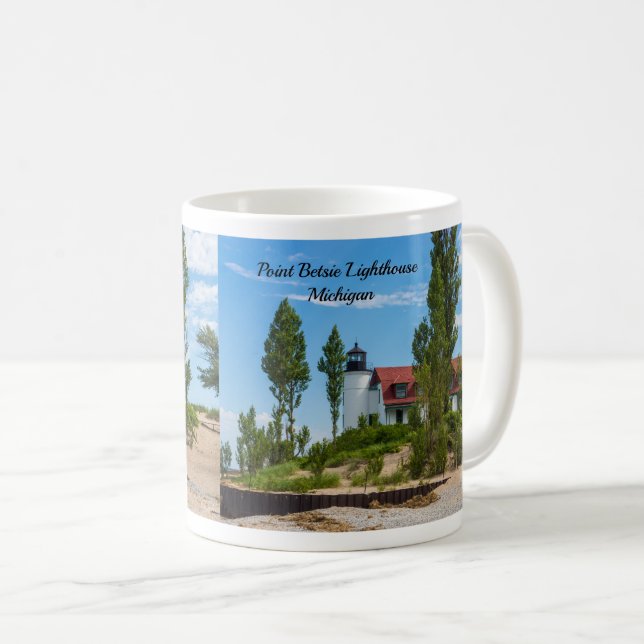 Pointe Betsie Lighthouse Coffee Mug (Devant droit)